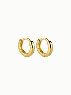 FAVES Hailey No.1 bestseller timeless huggie hoop earrings in 18K gold plated sterling silver