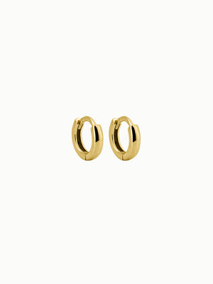 FAVES Hailey No.1 bestseller timeless huggie hoop earrings in 18K gold plated sterling silver