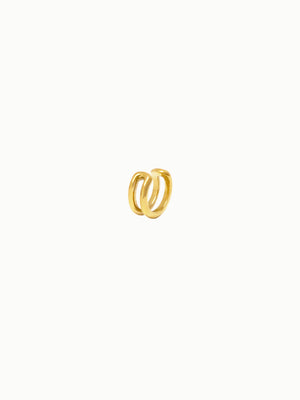 FAVES Chelsea Earcuff side view – 18K gold plated titanium steel double layer adjustable cuff, no-piercing, lightweight and tarnish-resistant